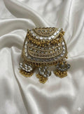 Royal Mirror Work Potli Bag with Matching Earrings – Handmade Bridal Ethnic Clutch