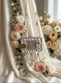 Luxury Crystal Shell Charm Sling Clutch Bag for Women